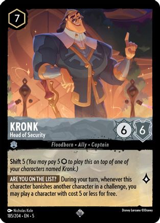 Kronk - Head of Security (185/204) - Shimmering Skies Cold Foil