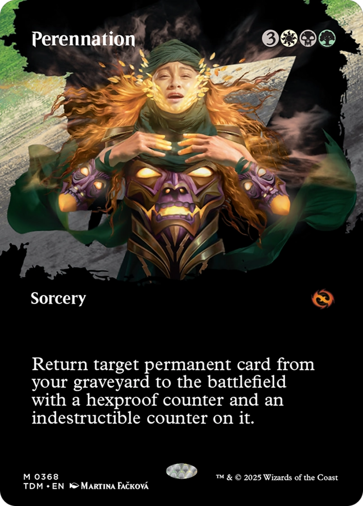 Perennation (TDM-368) - Tarkir: Dragonstorm: (Showcase) (Borderless) Foil - Poke-Collect