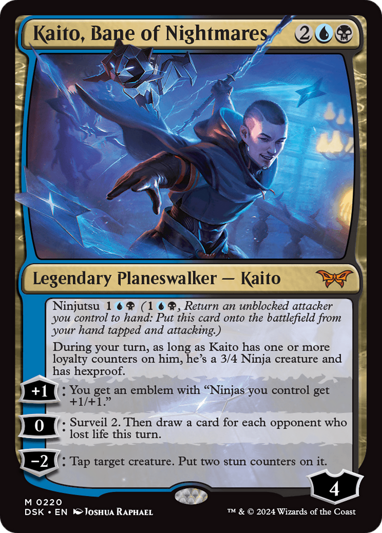 Kaito, Bane of Nightmares (DSK-220) - Duskmourn: House of Horror Foil - Poke-Collect