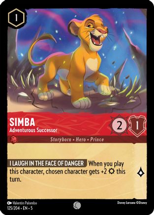 Simba - Adventurous Successor (125/204) - Shimmering Skies Cold Foil