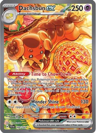 Dachsbun ex - 169/142 169 - SV07 Stellar Crown Holofoil - Poke-Collect