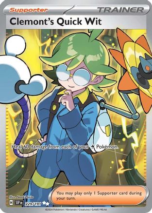Clemont's Quick Wit - 229/191 229 - SV08 Surging Sparks Holofoil - Poke-Collect