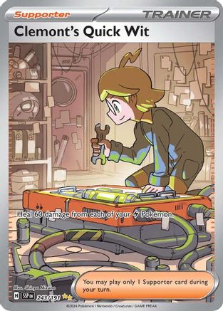Clemont's Quick Wit - 243/191 243 - SV08 Surging Sparks Holofoil - Poke-Collect