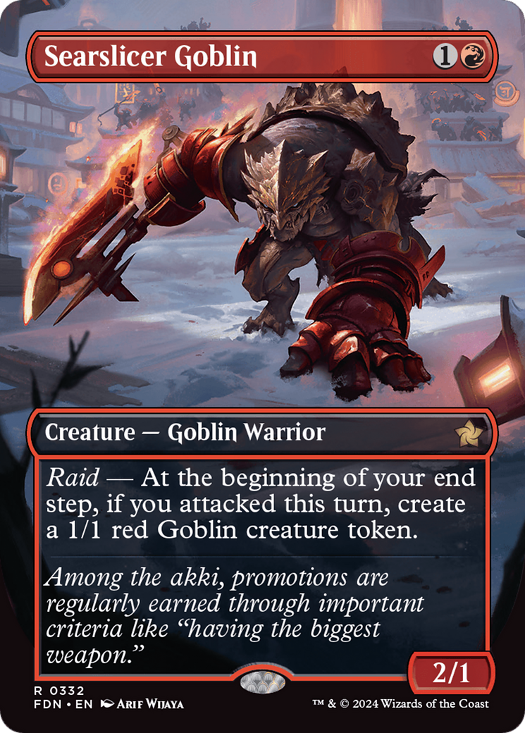 Searslicer Goblin (FDN-332) - Foundations (Borderless) Foil - Poke-Collect
