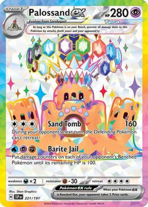 Palossand ex - 221/191 221 - SV08 Surging Sparks Holofoil - Poke-Collect