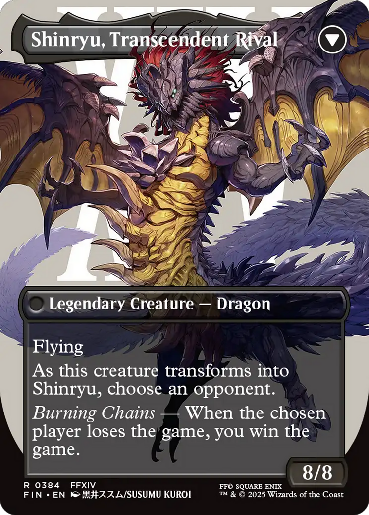 Zenos yae Galvus // Shinryu, Transcendent Rival (FIN-384) - FINAL FANTASY (Borderless) Foil - Poke-Collect