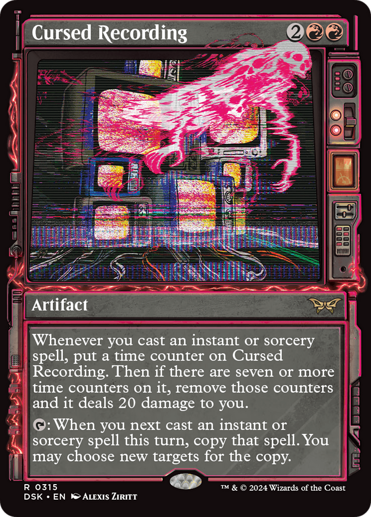 Cursed Recording (DSK-315) - Duskmourn: House of Horror: (Showcase) Foil - Poke-Collect