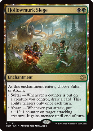 Hollowmurk Siege (TDM-192) - Tarkir: Dragonstorm: (enchantment) Foil - Poke-Collect