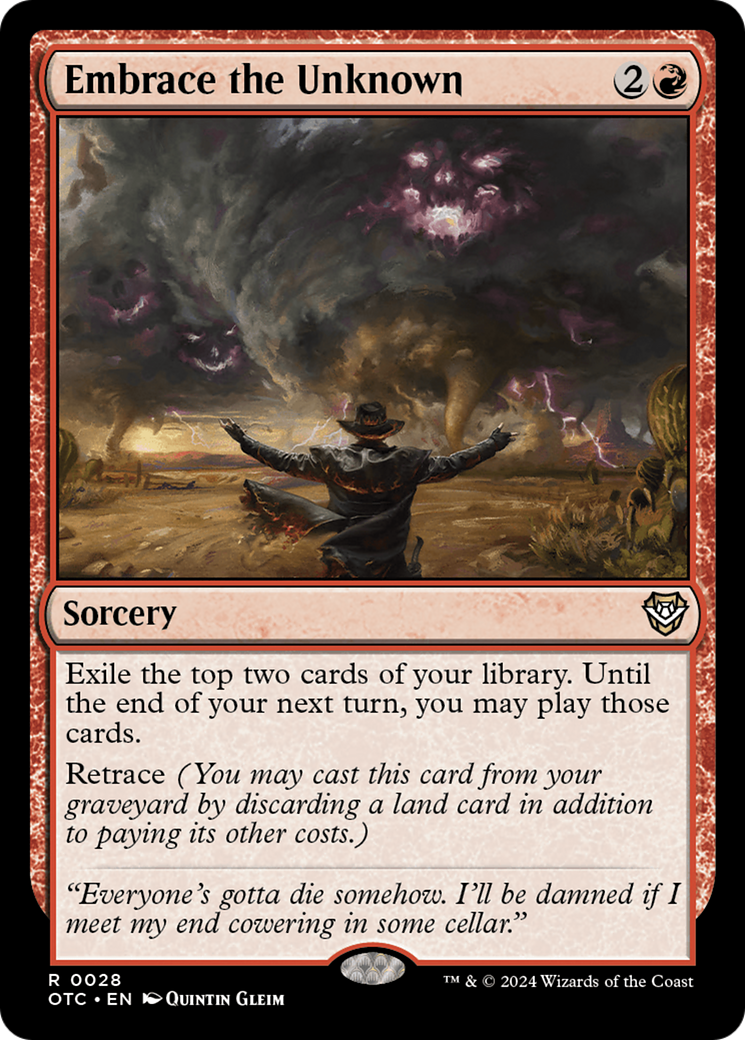 Embrace the Unknown (OTC-028) - Outlaws of Thunder Junction Commander - Poke-Collect