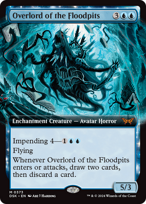 Overlord of the Floodpits (DSK-373) - Duskmourn: House of Horror: (Extended Art, enchantment) - Poke-Collect