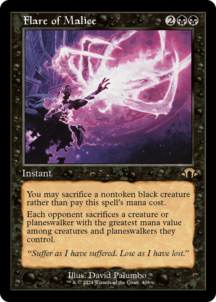 Flare of Malice (Retro Frame) (MH3-408) - Modern Horizons 3 Foil - Poke-Collect
