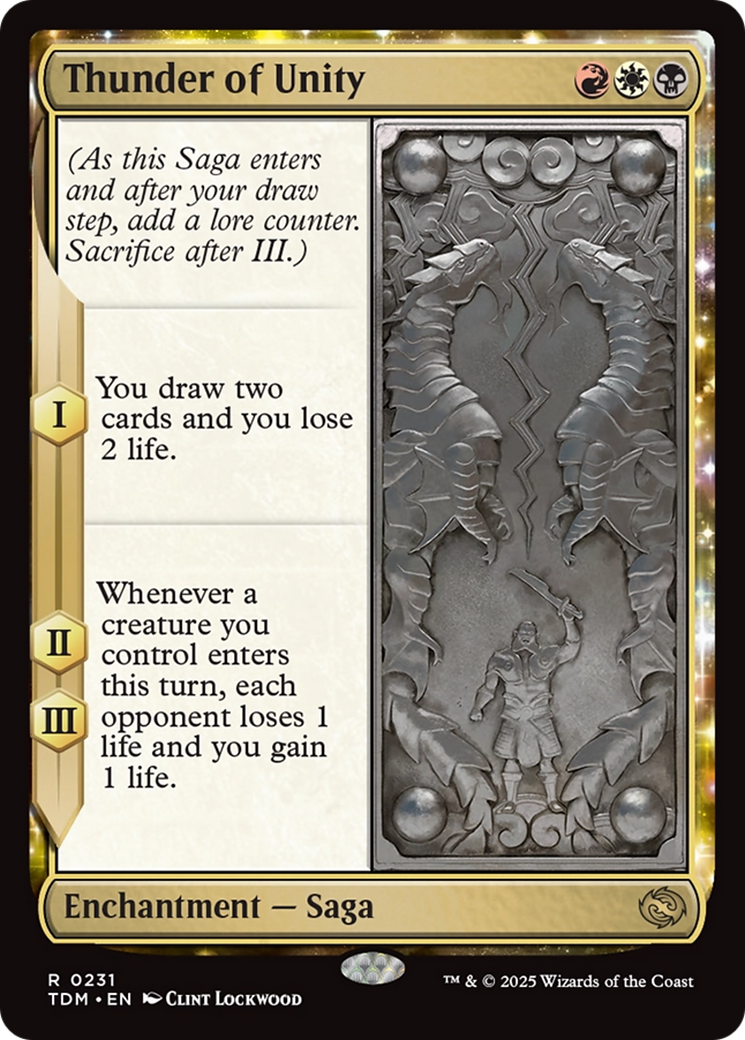 Thunder of Unity (TDM-231) - Tarkir: Dragonstorm: (enchantment) - Poke-Collect