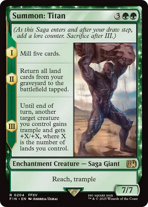 Summon: Titan (FIN-204) - FINAL FANTASY: (enchantment) Foil - Poke-Collect