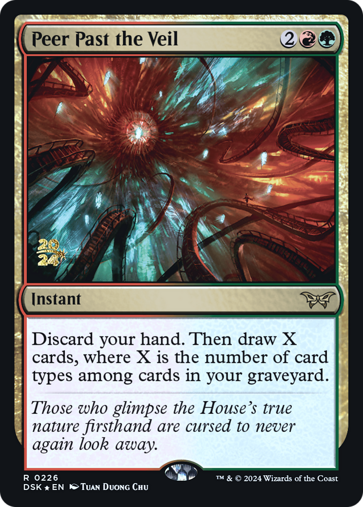 Peer Past the Veil (PRE-226) - Duskmourn: House of Horror Promos Foil - Poke-Collect