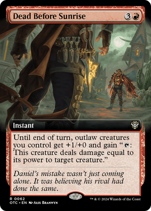 Dead Before Sunrise (OTC-062) - Outlaws of Thunder Junction Commander: (Extended Art) - Poke-Collect