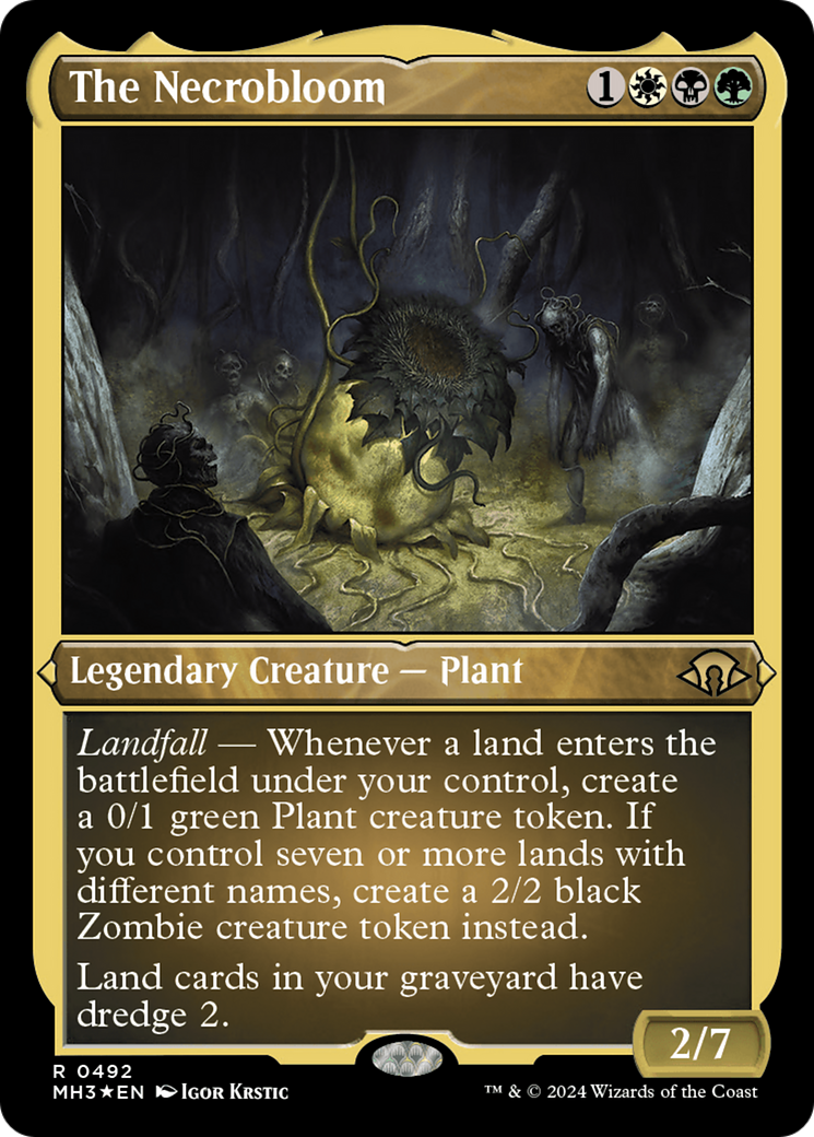 The Necrobloom (Foil Etched) (MH3-492) - Modern Horizons 3 Foil - Poke-Collect