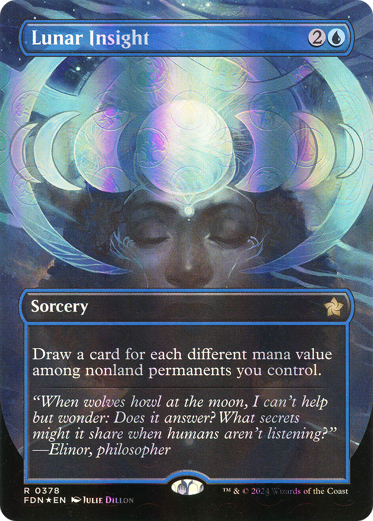 Lunar Insight (FDN-378) - Foundations (Borderless) Foil - Poke-Collect