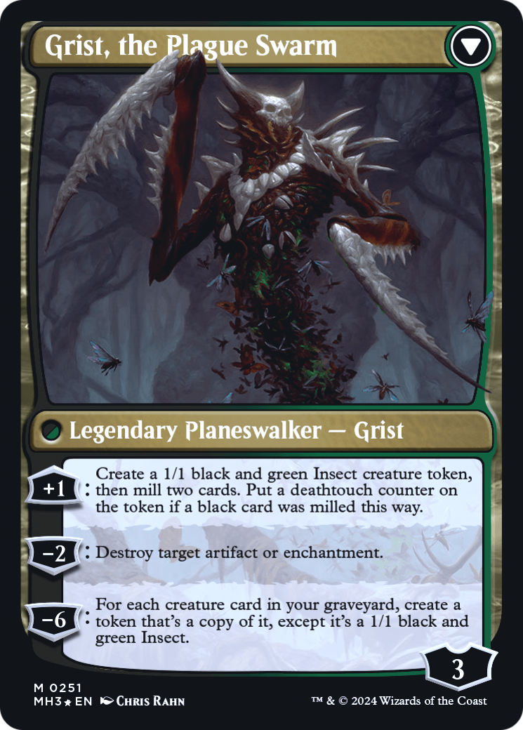 Grist, Voracious Larva // Grist, the Plague Swarm (PRE-251) - Modern Horizons 3 Promos Foil - Poke-Collect
