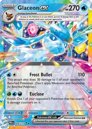 Glaceon ex - 026/131 - SV Prismatic Evolutions Holofoil