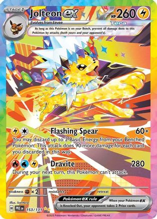 Jolteon ex - 153/131 153 - SV Prismatic Evolutions Holofoil - Poke-Collect