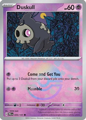 Duskull (Poke Ball Pattern) 35 - SV Prismatic Evolutions Holofoil - Poke-Collect