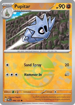 Pupitar (Poke Ball Pattern) 48 - SV Prismatic Evolutions Holofoil - Poke-Collect