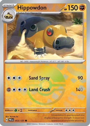 Hippowdon (Poke Ball Pattern) 53 - SV Prismatic Evolutions Holofoil - Poke-Collect