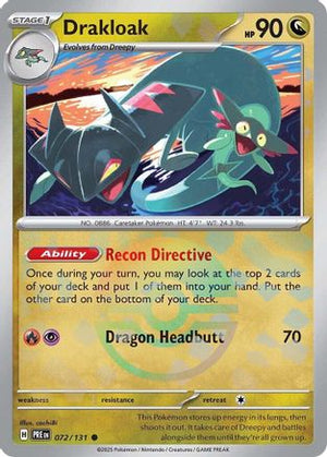 Drakloak (Poke Ball Pattern) 72 - SV Prismatic Evolutions Holofoil - Poke-Collect