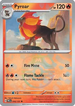 Pyroar (Master Ball Pattern) - SV Prismatic Evolutions Holofoil