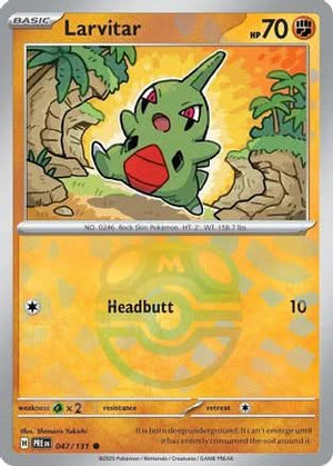 Larvitar (Master Ball Pattern) - SV Prismatic Evolutions Holofoil