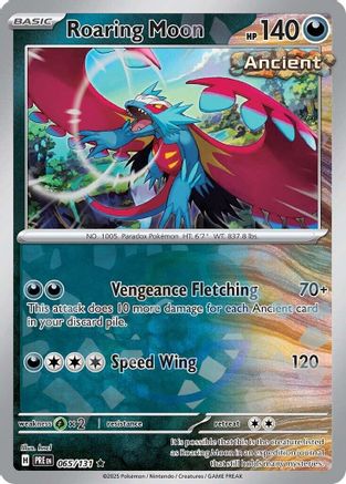 Roaring Moon (Master Ball Pattern) 65 - SV Prismatic Evolutions Holofoil - Poke-Collect