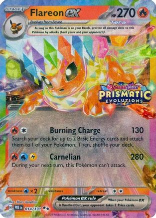 Flareon ex - 014/131 (Prismatic Evolutions Stamp) 14 - Miscellaneous Cards & Products Holofoil - Poke-Collect