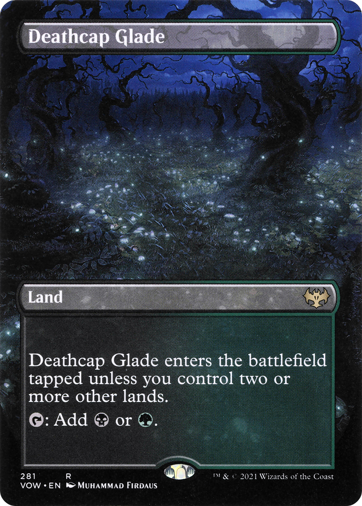 Deathcap Glade (VOW-281) - Innistrad: Crimson Vow (Borderless) - Poke-Collect