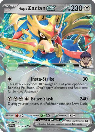 Hop's Zacian ex - 111/159 111 - SV09 Journey Together Holofoil - Poke-Collect