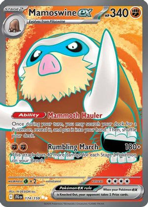 Mamoswine ex - 174/159 174 - SV09 Journey Together Holofoil - Poke-Collect