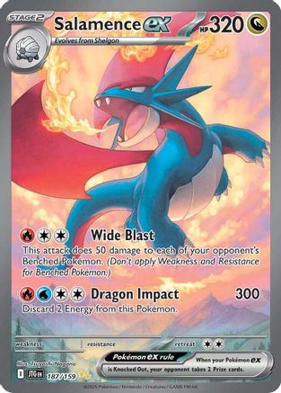 Salamence ex - 187/159 187 - SV09 Journey Together Holofoil - Poke-Collect