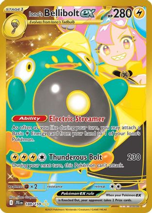 Iono's Bellibolt ex - 188/159 188 - SV09 Journey Together Holofoil - Poke-Collect