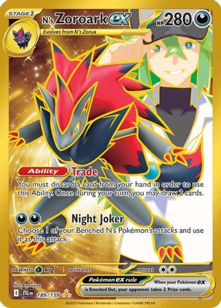 N's Zoroark ex - 189/159 189 - SV09 Journey Together Holofoil - Poke-Collect