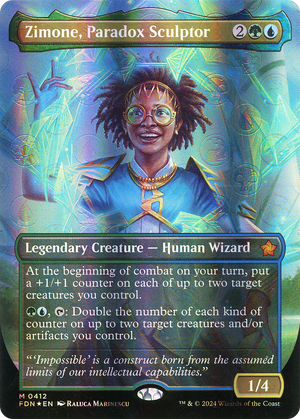 Zimone, Paradox Sculptor (FDN-412) - Foundations (Borderless) Foil - Poke-Collect