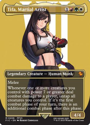 Tifa, Martial Artist (Borderless) (FIC-206) - Commander: FINAL FANTASY Foil - Poke-Collect
