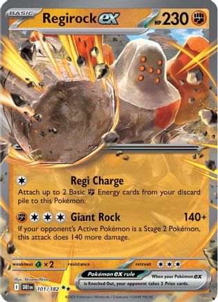 Regirock ex - 101/182 101 - SV10 Destined Rivals Holofoil - Poke-Collect