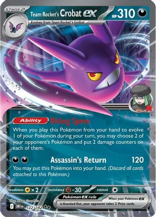 Team Rocket's Crobat ex - 122/182 122 - SV10 Destined Rivals Holofoil - Poke-Collect