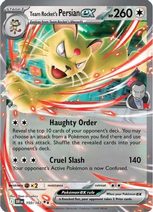 Team Rocket's Persian ex - 150/182 150 - SV10 Destined Rivals Holofoil - Poke-Collect