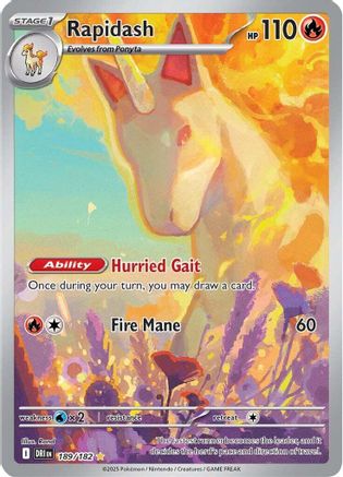 Rapidash - 189/182 189 - SV10 Destined Rivals Holofoil - Poke-Collect