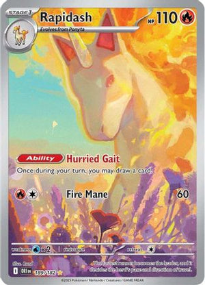 Rapidash - 189/182 189 - SV10 Destined Rivals Holofoil - Poke-Collect