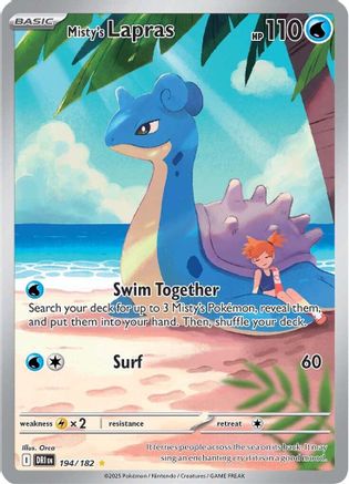 Misty's Lapras - 194/182 194 - SV10 Destined Rivals Holofoil - Poke-Collect