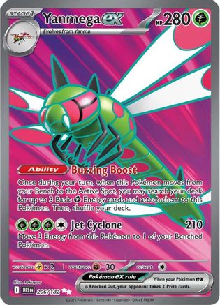 Yanmega ex - 206/182 206 - SV10 Destined Rivals Holofoil - Poke-Collect
