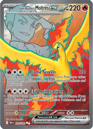 Team Rocket's Moltres ex - 208/182 208 - SV10 Destined Rivals Holofoil - Poke-Collect