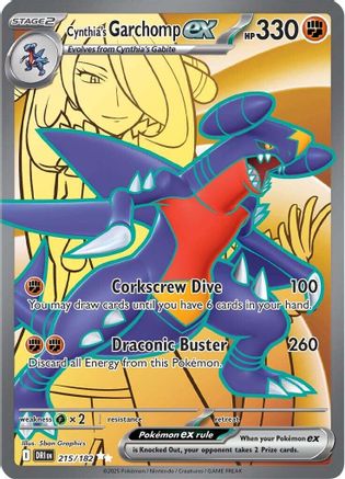 Cynthia's Garchomp ex - 215/182 215 - SV10 Destined Rivals Holofoil - Poke-Collect