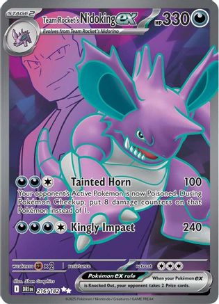 Team Rocket's Nidoking ex - 216/182 216 - SV10 Destined Rivals Holofoil - Poke-Collect